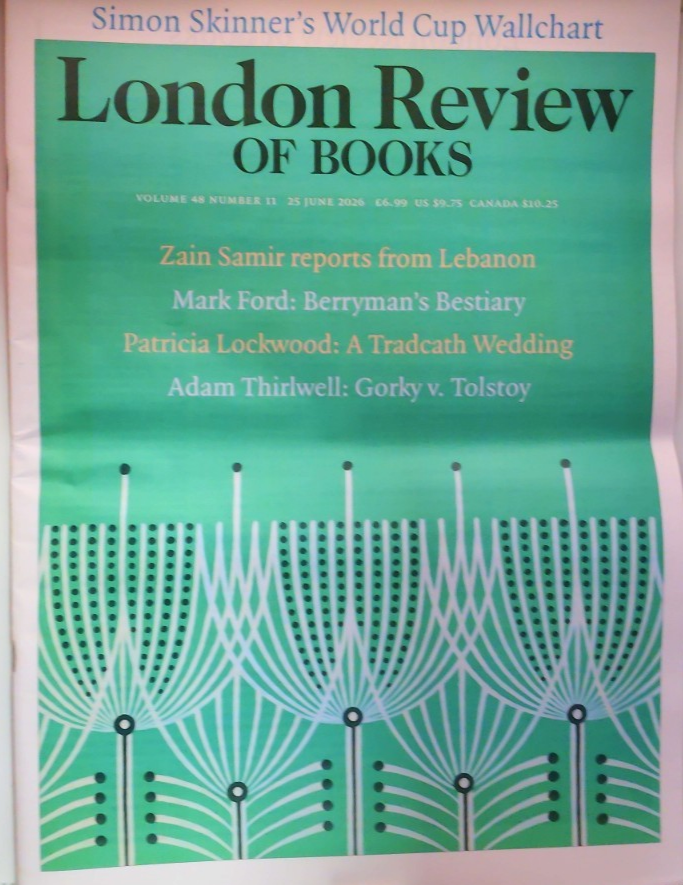 London Review of Books magazine 25th June 2026 Simon Skinner World Cup Wallchart