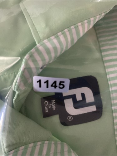 Footjoy Polo Shirt Mens Size Medium Green Golf Athletic Foot Joy Stretch Beach - Picture 11 of 11