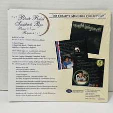 Creative Memories 7x7 Black Ruled Scrapbook Pages RCM-7BR 5 Sheets