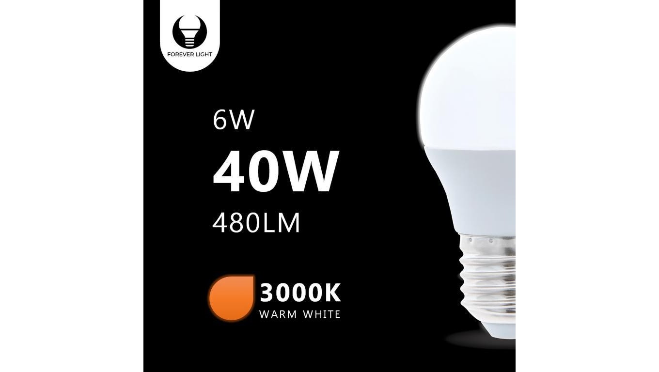 5900495840042 arwka E27 G45 6W 3000K 480lm Forever Light RTV003472 TELFORC 2790₽