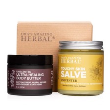 Ora's Amazing Herbal Salve  Butter Set for Dry Skin, Eczema, Unscented