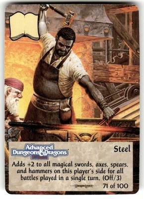 Spellfire CCG Common Wizard Spell Card Steel - Dragonlance 71 of 100