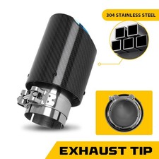 Carbon Fiber Burnt 2.5 In 3.5 Out Exhaust Tip Tail Pipe Stainless Steel Plug I