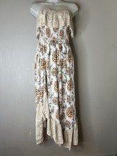 Forever 21 Dress Size Medium Womens Cotton Floral Print strapless