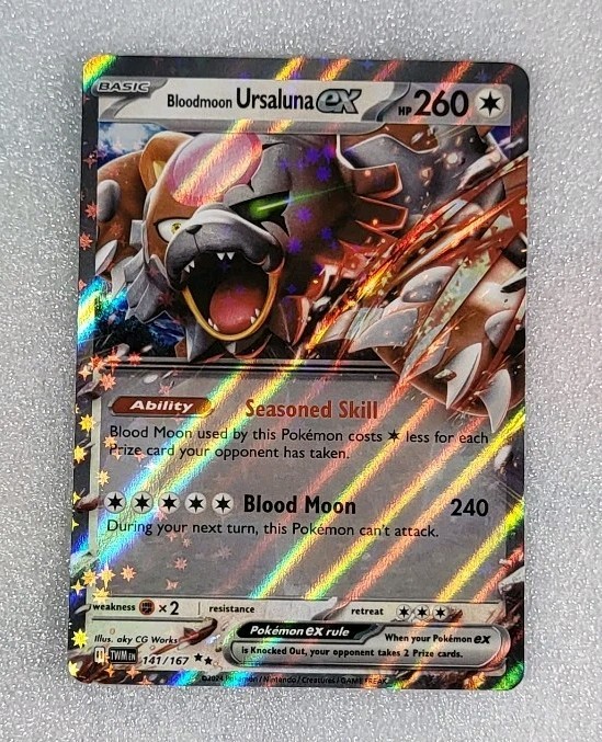 Bloodmoon Ursaluna ex 141/167 NM/M SV Twilight Masquerade Pokemon TCG