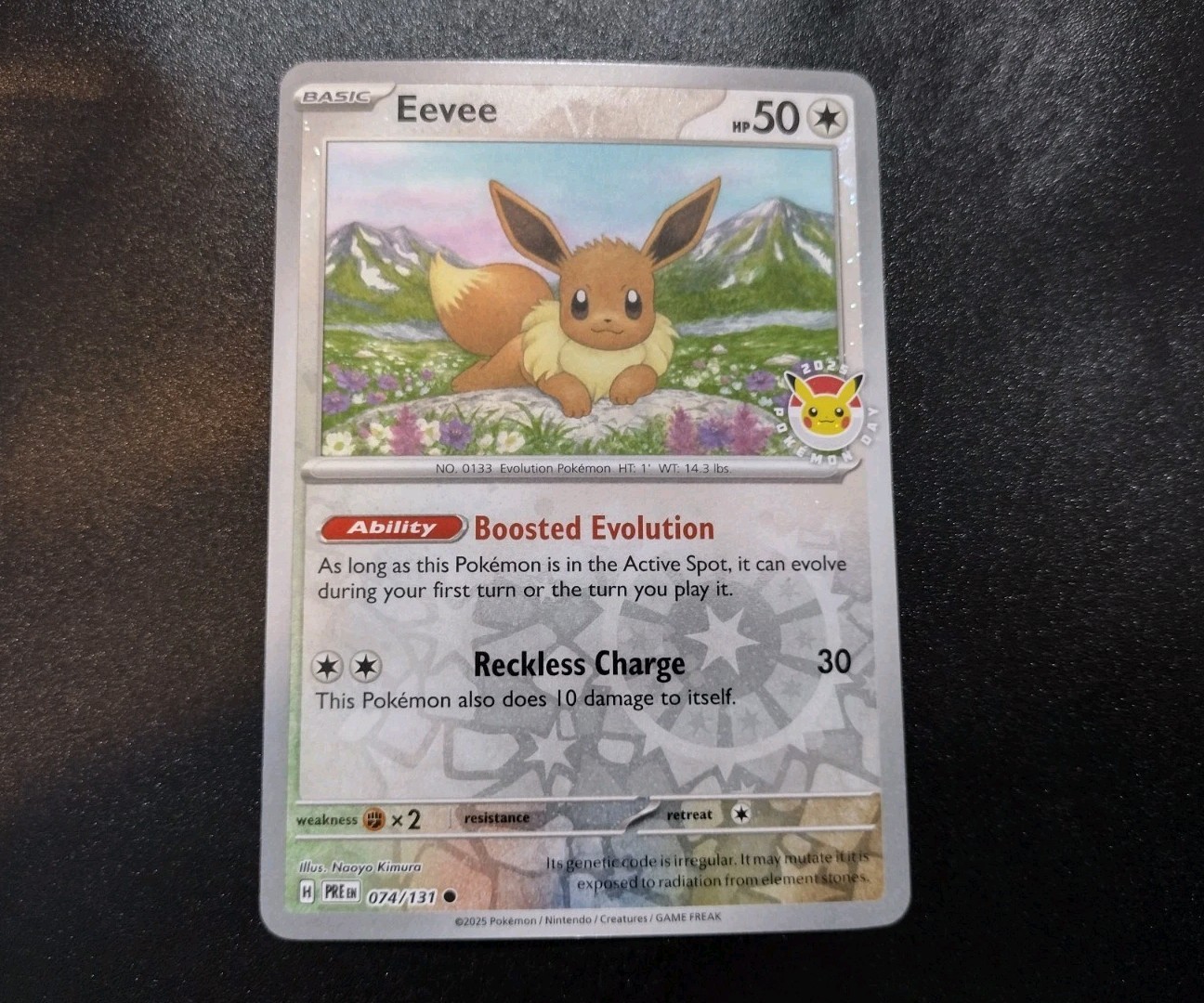 Eevee 074/131 Stamped 2025 Pokemon Day Promo Pokemon Card NM