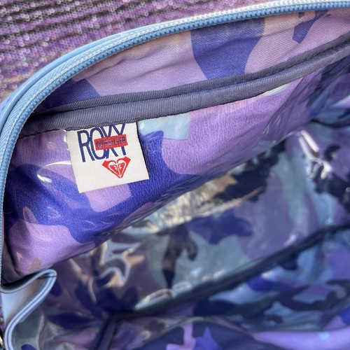 Vintage Roxy Travel Bag Luggage Blue Hawaiian PVC Surf - Picture 9 of 15