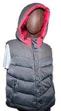 Armani Exchange A X DUCK Down Quilted Hoodie Vest Men's GRAY Size XLARGE