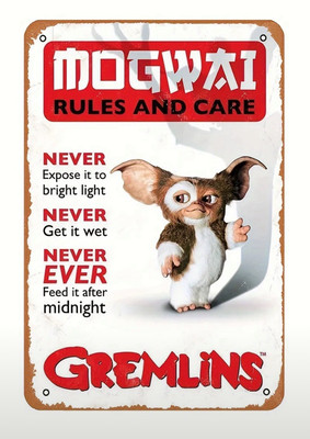Gremlins Metall Poster, 80 s Retro, Man Cave, tolles Geschenk