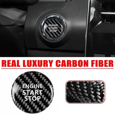For Toyota 86 Camry Corolla RAV4 Carbon Fiber Engine Start Push Button Cover
