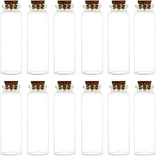 Mini Glass Potion Bottles with Cork Stoppers 20ml Jars Wishing Bottles 12 Pack