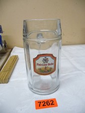 7262.        Alter Bierkrug  Brauerei  Patrizier Br&auml;u  Krug  Glas Bierkrug 1 L