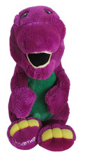VINTAGE 1992 Barney The Dinosaur Plush Lyons Group Purple Stuffed Animal Toy 14"