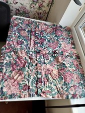 Set Of 4 Vintage Pink Red Floral Ditsy Country House Ruffle Edges Cushion Covers