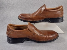 Clarks Collection Soft Cushion Ortholite Loafer Shoes Mens 10.5 M Brown Leather