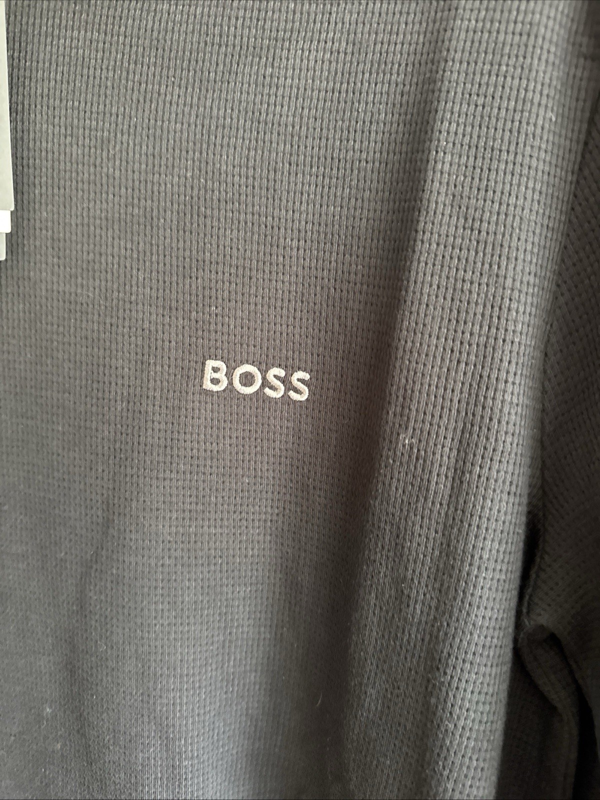 HUGO BOSS MENS WAFFLE 2 PIECE SMART CASUAL HOODED SET BLACK MEDIUM BNWT RRP £119 image 2