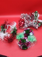 20 Asst.Christmas Gift Bows - Red, Green, White, Stripes, Swirls