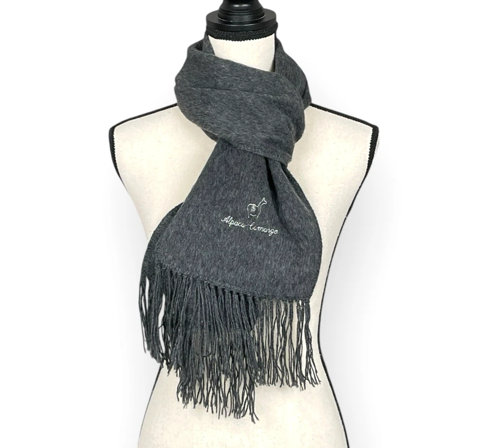 Alpaca Camargo Women Peruvian Alpaca Wool Scarf 68"x9" Soft Artisan Quiet Luxury - Image 2 of 4