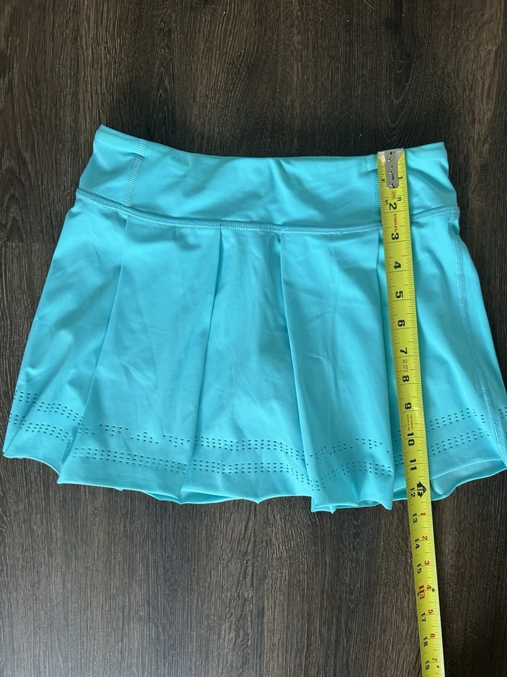 Falda plisada IVIVVA de Lululemon Skort verde azulado niñas talla 10 Preppy nueva sin etiquetas Foto 4 de 4