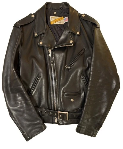 Schott Perfecto 618 Leather Motorcycle Jacket Men Size 42 Black Steerhide MIUSA video thumbnail
