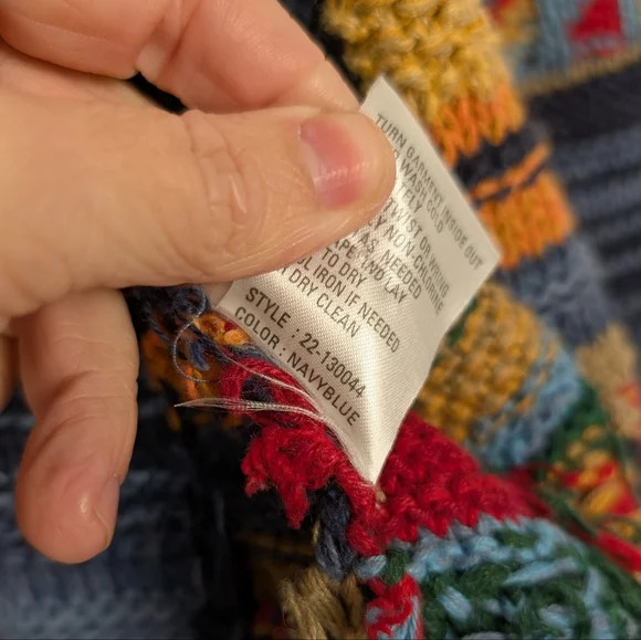 Northern Isles Multicolor Patchwork Cardigan Swea… - image 8