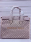 Michael Kors Mirella Medium Tote MK Signature Logo Bag Multi Light Cream