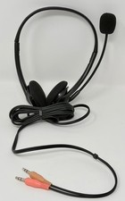 Stereo Wired PC Headset w/ Boom Mic On Ear 3.5mm Call Center VOIP Office Black