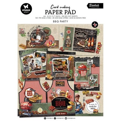 Scrapbooking Papier Set mit A4-Elementen - BBQ Party - Studio Light