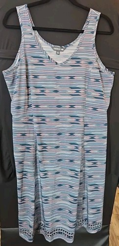 Toad &Co Women's Sunkissed Petal Dress Aztec Print, Size Large EUC!!!
