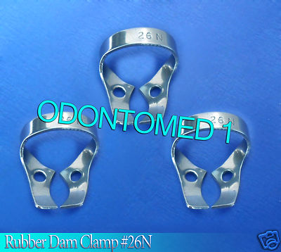 6 Endodontic Rubber Dam Clamp #26n Surgical Dental Instruments 