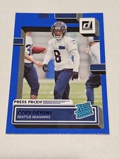 Coby Bryant #394 2022 Donruss Seahawks Blue Press Rated Rookie