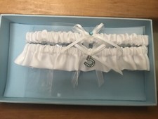 Brand New Wedding White/Blue Garter