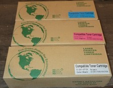 3pk of Black, Magenta  Cyan Toner Dell 2150 2150CN 2150CDN 2155CN Printer