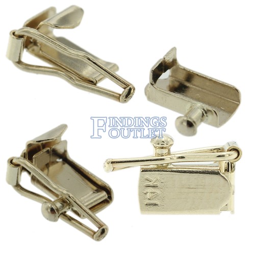 14K White Gold Box Lock Clasp Male & Female Figure 8 Complete Set ALL SIZES USA - Picture 3 of 42