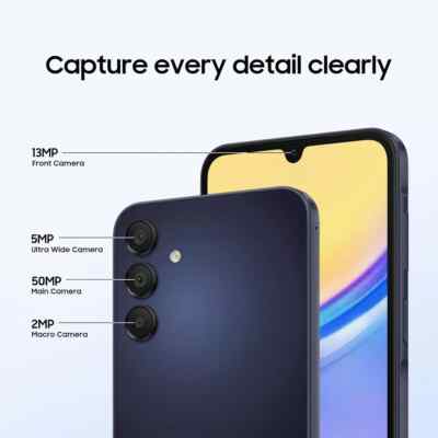 Carrier Locked) Latest Samsung Galaxy A15 5G 128G Blue Black 50MP