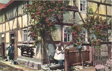 Men and Women in Hessian Costumes, Schwalm Home, Germany Postcard