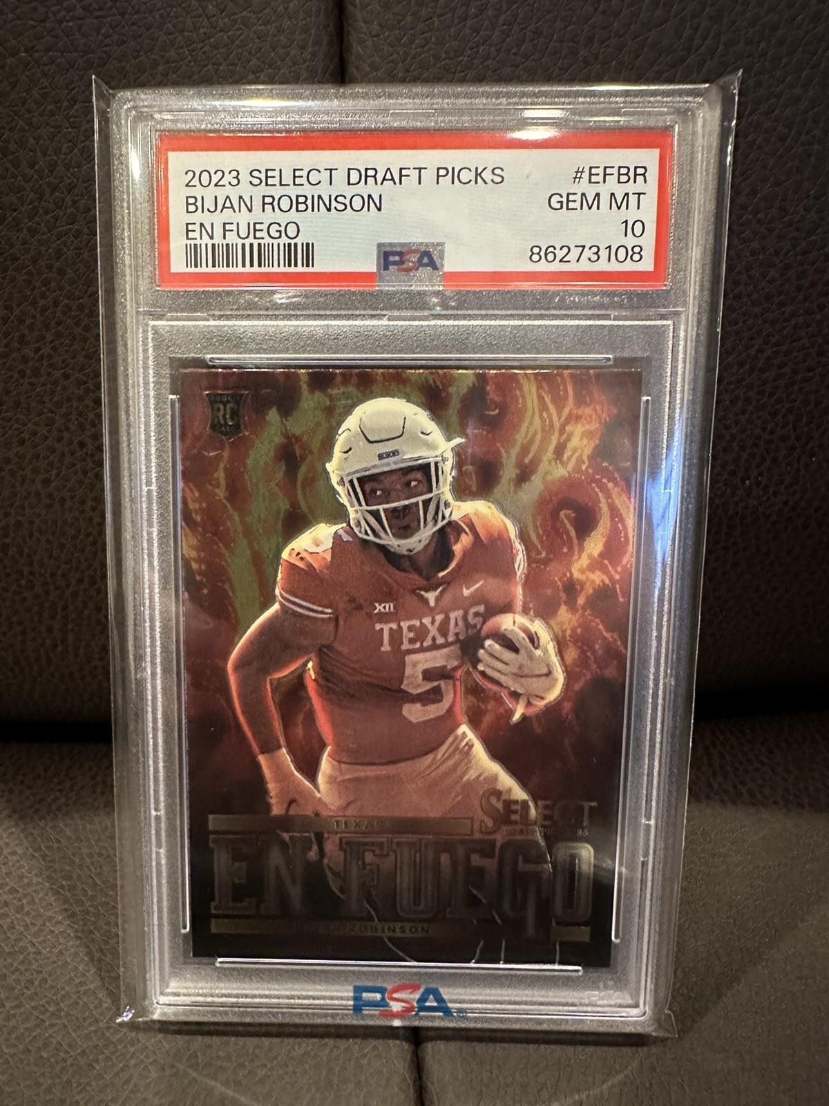 2023 Select Draft Picks Bijan Robinson En Fuego 🔥 ROOKIE PSA 10