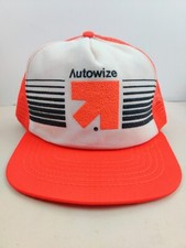 Vintage USA MADE Puffy Print Autowize Trucker Hat Snapback Dad Cap Vtg New NOS