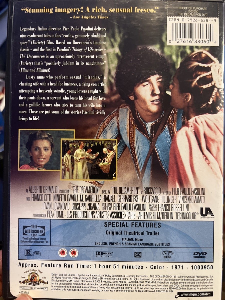 デカメロン IL DECAMERONE [DVD] Amazon.com: デカメロン IL DECAMERONE [DVD] : Películas y TV