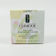 Clinique Stay-Matte Sheer Pressed Powder Oil Free 01 STAY BUFF 7.6g NEW IN BOX 