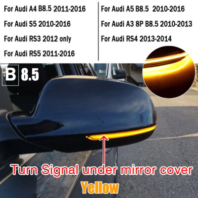 For Audi A4 A5 S5 A3 B8.5 Sequential Turn Signal Light Mirror Indicator - View #10