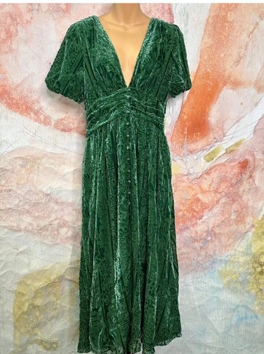 Maxi Vestido Anthropologie Burnout Terciopelo Talla 10 - Imagen 9 de 11