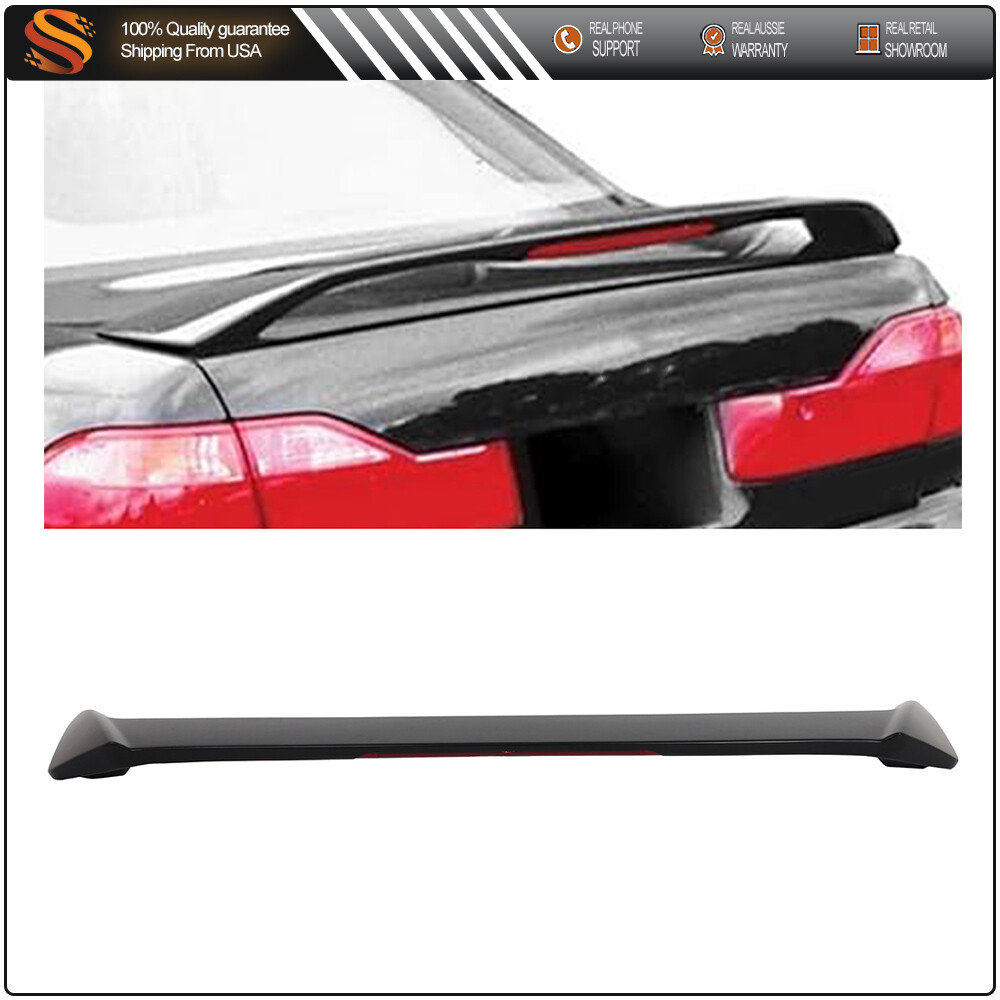 Matte Black Rear Spoiler For 1998-2002 Honda Accord w/LED 3RD Brake Light