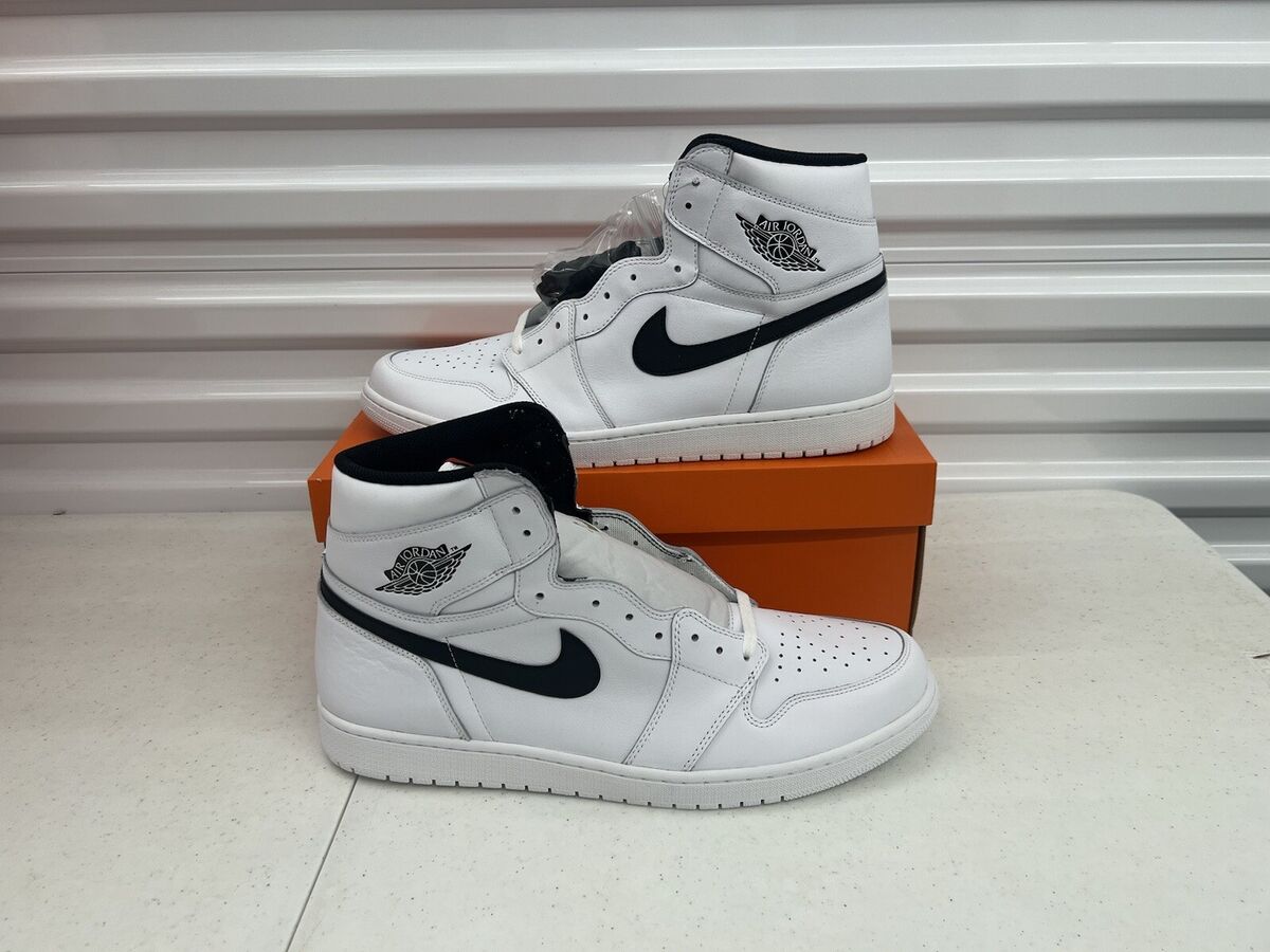 Nike Air Jordan 1 Retro High OG White Black 2016 Men's Size Nike Air Jordan 1 Retro High OG White Black 2016 Men's Size