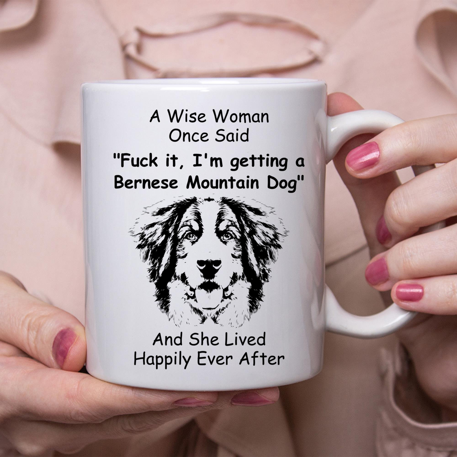 Funny Bernese Mountain Dog 3 Gift For Women White Coffee Mug Coffee Cup