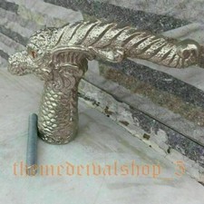 NICKLE FINISH STYLE HANDLE DRAGON HEAD HANDLE FOR WALKING STICK/ CANE HANDMADE
