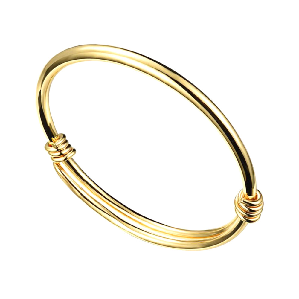 Copper Bangle Bracelets with Chain Wristlet for Stylish Accessories-image