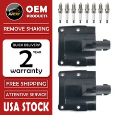 2X Ignition Coils +8 Spark Plugs UF72 for LS400 SC400 4Runner Camry Celica MR2
