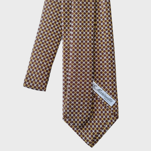 NEW Marinella Napoli Brown Silk Tie Made in Italy 100th Anniversary Edition - Bild 1 von 3