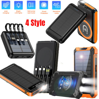 Solar Power Bank Large Capacity Portable Charger External Battery for Cell Phone